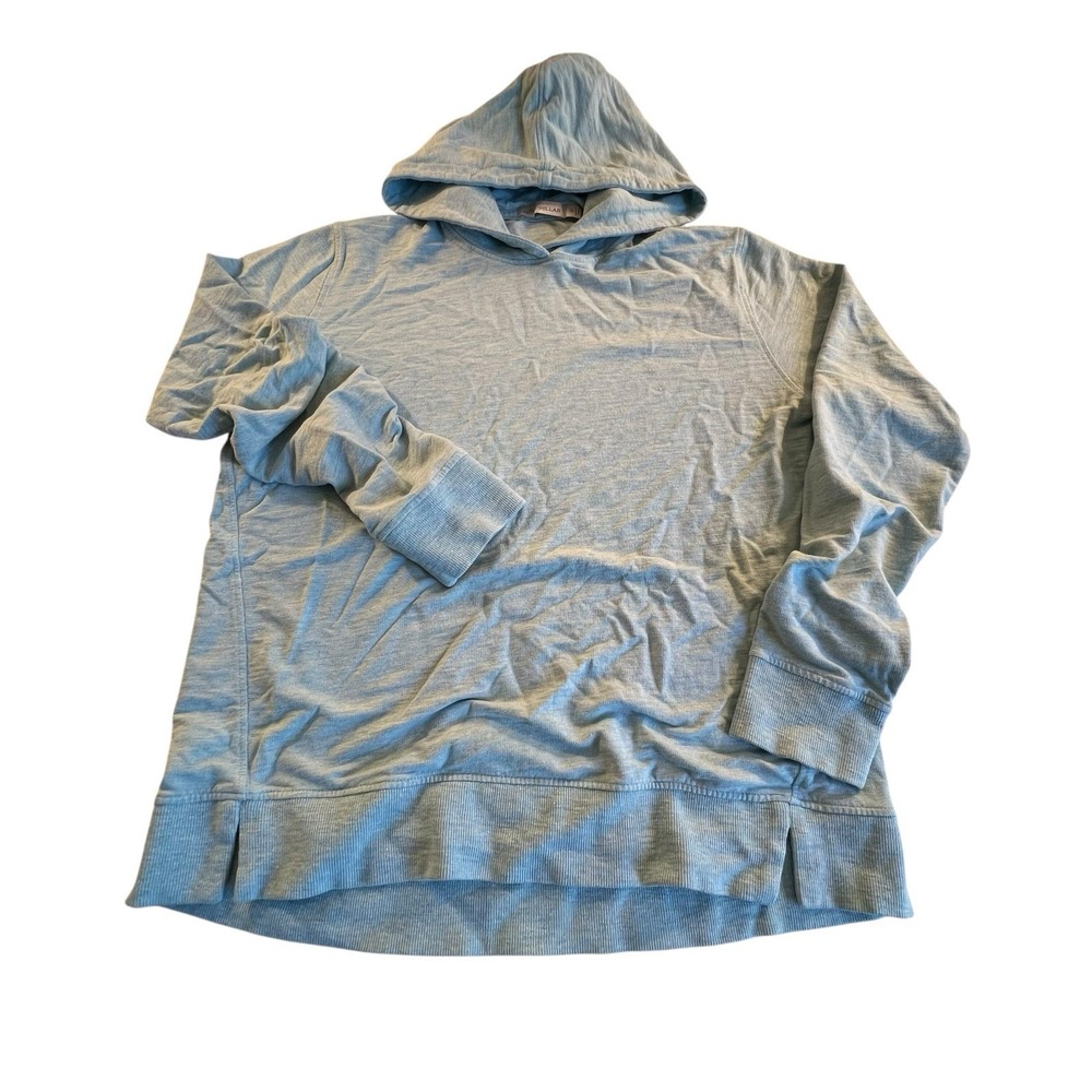 PETER MILLAR Medium Hoodie Sweatshirt Grey Split Hem Women's LF21K45